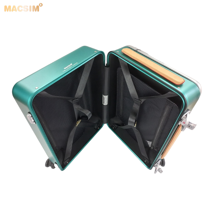 Vali hợp kim nhôm nguyên khối MS1403 Macsim cao cấp màu xanh Green