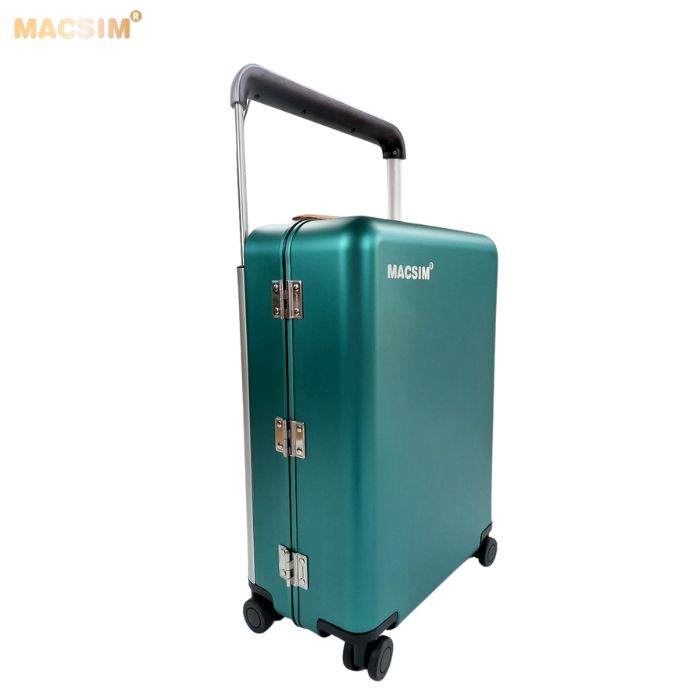 Vali hợp kim nhôm nguyên khối MS1403 Macsim cao cấp màu xanh Green