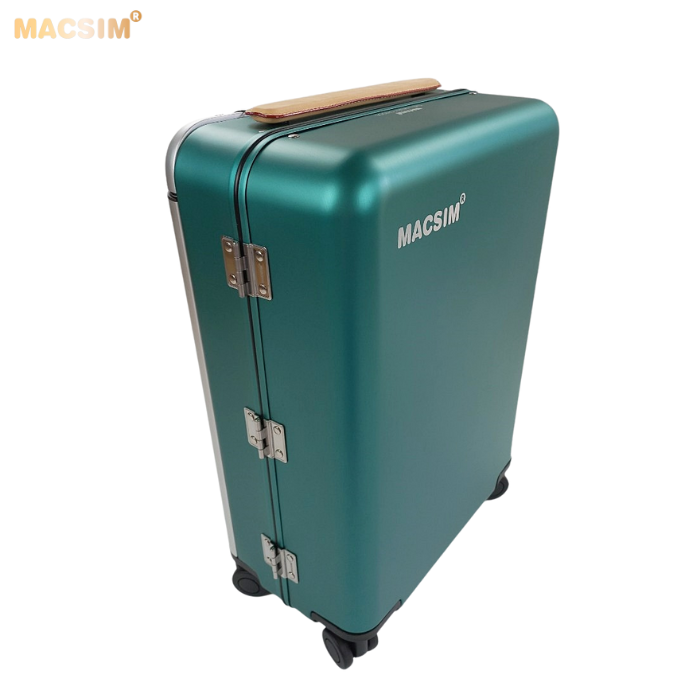 Vali hợp kim nhôm nguyên khối MS1403 Macsim cao cấp màu xanh Green