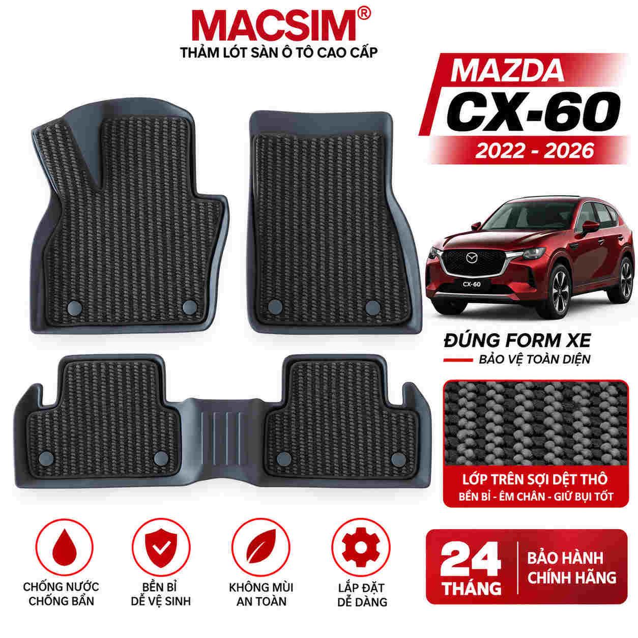 Thảm Ô Tô Mazda CX60 (Mã 01 DN)