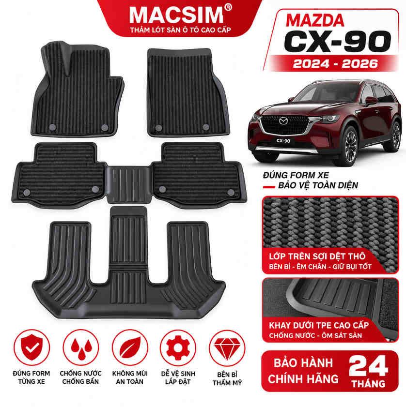 Thảm xe TPE Mazda CX90 2026 (Mã 01 DN)