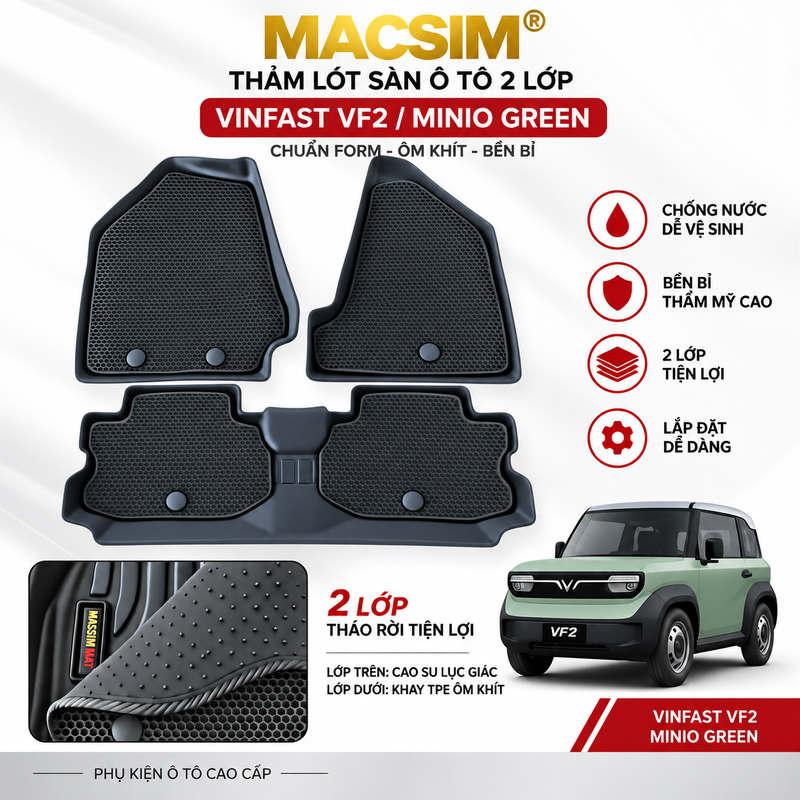 Thảm lót sàn xe ô tô Vinfast Minio Green (Mã 01 LG)