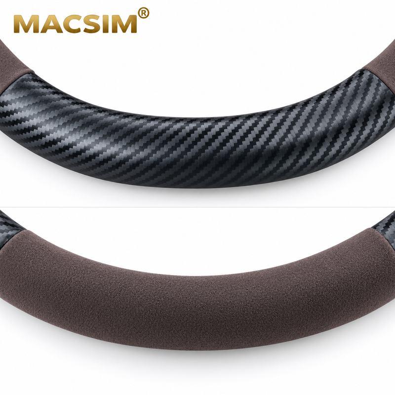 Bọc Vô Lăng Ô Tô Suzuki Celerio MACSIM – 8771 coffee – Da lộn + carbon