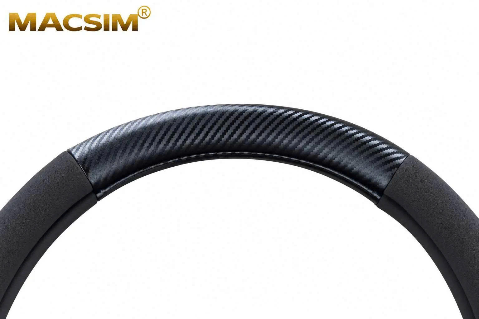 Bọc Vô Lăng Ô Tô Honda City MACSIM – 8771 đen – Da lộn + carbon