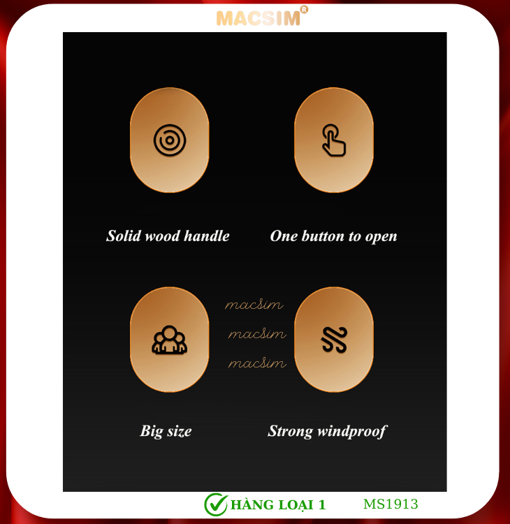 Ô Dù cao cấp Nhãn hiệu Macsim RST Mã 1913UV