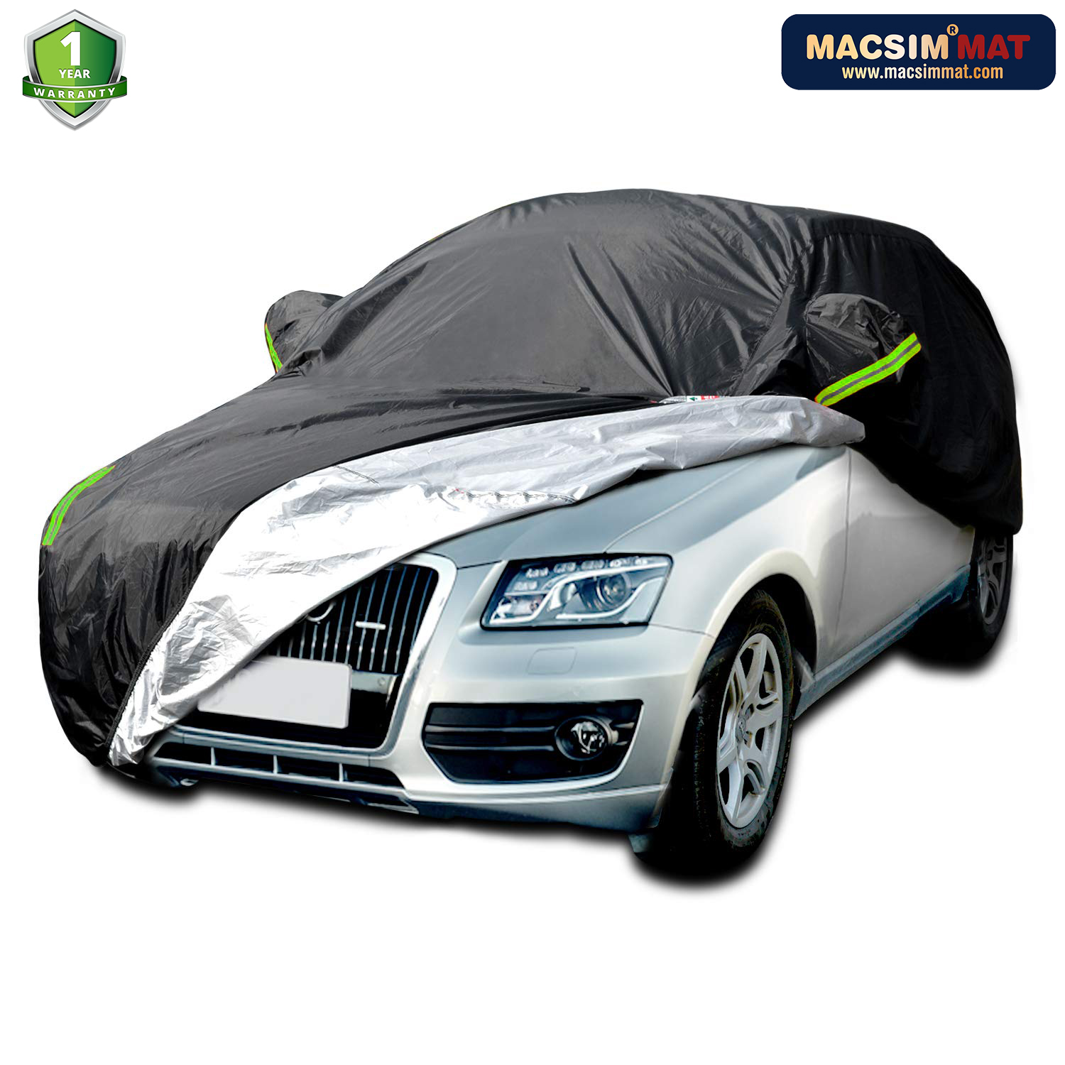 Bạt phủ ô tô thương hiệu MACSIM dành cho Peugeot 308/508/3008/5008- màu đen- bạt phủ trong nhà và ngoài trời