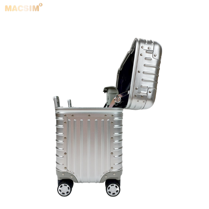 Vali hợp kim nhôm nguyên khối MS2205 Macsim cao cấp màu Silver cỡ 16 inches
