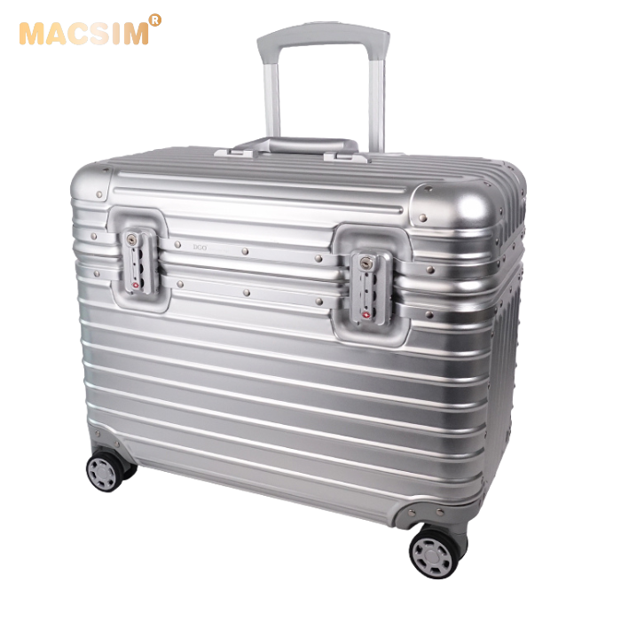 Vali hợp kim nhôm nguyên khối MS2205 Macsim cao cấp màu Silver cỡ 16 inches