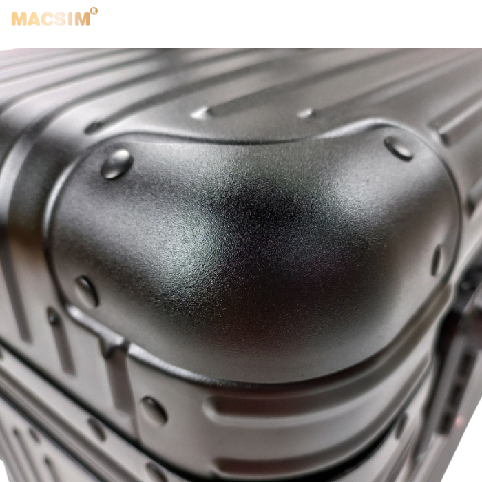 Vali hợp kim nhôm nguyên khối MS2205 đựng rượu Macsim cao cấp màu đen màu bạc cỡ 16 inches