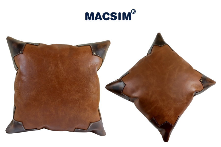 Gối tựa lưng ô tô, gối tựa đầu đa năng, gối sofa cao cấp Macsim kích thước 40cm x 40cm màu vàng
