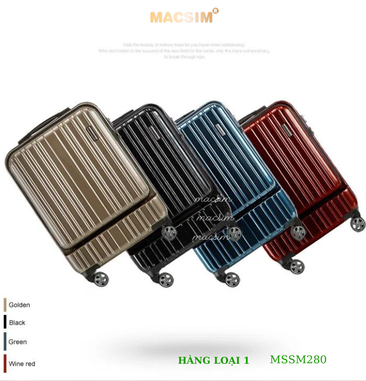 Vali cao cấp Macsim Smooire MSSM280 cỡ 20 inch màu gold - Hàng loại 1