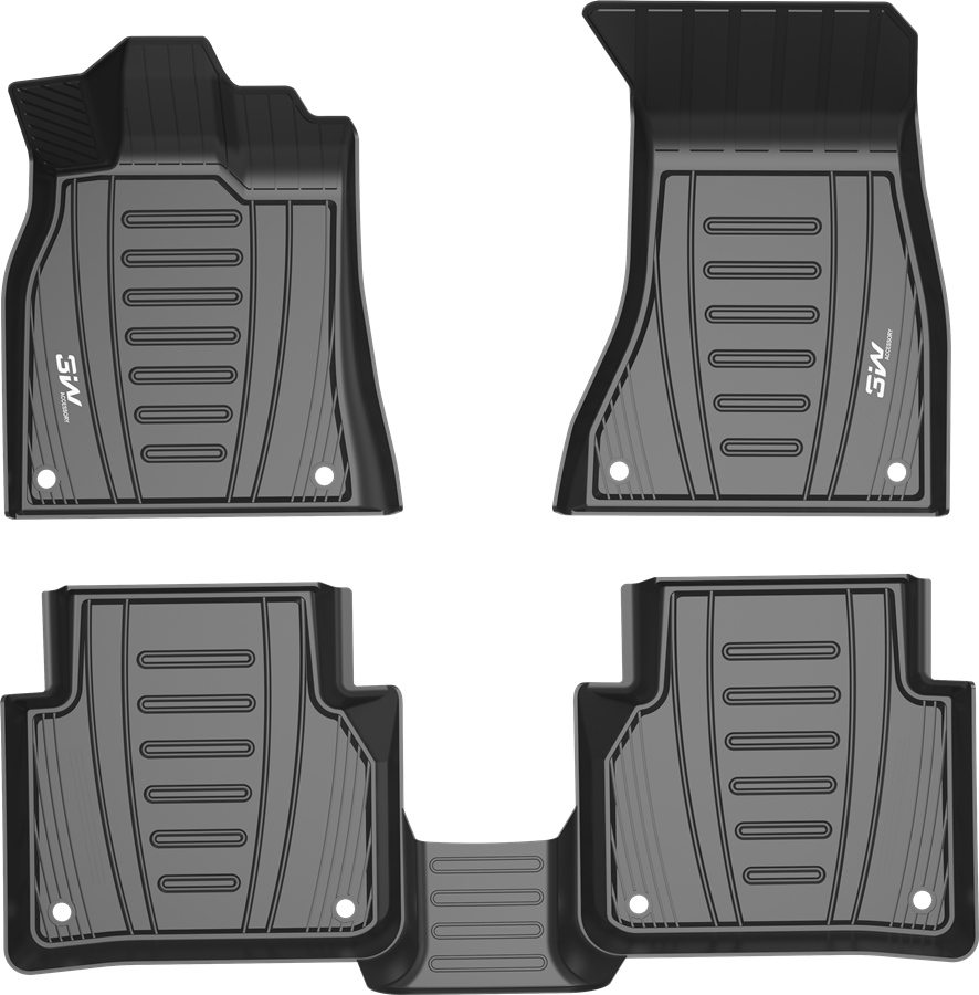 Thảm lót sàn xe ô tô  New Audi Q5 2018- đến nay Nhãn hiệu Macsim 3W chất liệu nhựa TPE đúc khuôn cao cấp - màu đen