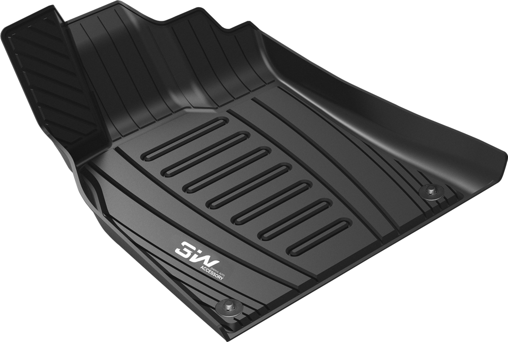 Thảm lót sàn xe ô tô  Audi new Q3 2018- đến nay Nhãn hiệu Macsim 3W chất liệu nhựa TPE đúc khuôn cao cấp - màu đen