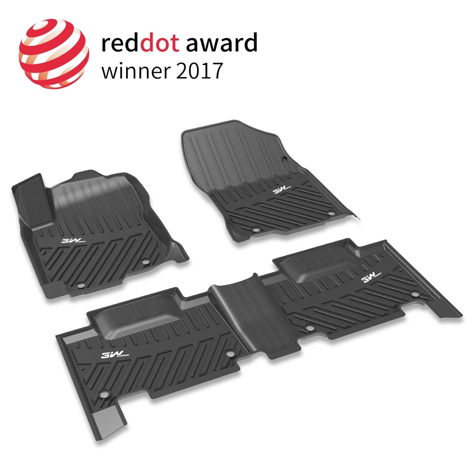 Thảm lót sàn xe ô tô  Toyota camry 2007 - 2018 Nhãn hiệu Macsim 3W chất liệu nhựa TPE đúc khuôn cao cấp - màu đen