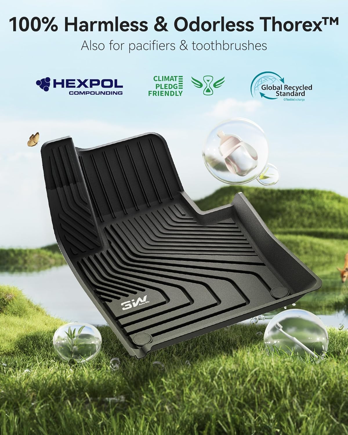 Thảm Lót Sàn Ô Tô Volvo XC60 2017- đến nay Macsim 3W – TPE đúc khuôn cao cấp, Dễ vệ sinh