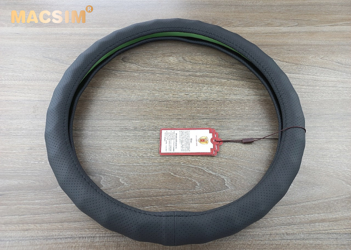 Bọc vô lăng cao cấp Macsim mã 8932 màu đen -  Chất liệu da thật - Khâu tay 100% size M