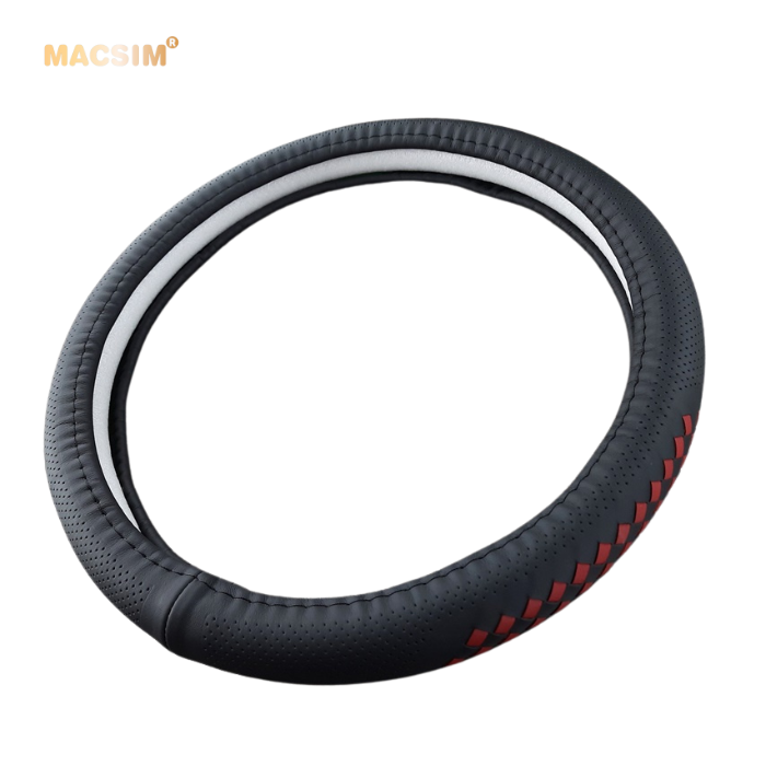 Bọc vô lăng cao cấp Mercedes GLC chất liệu da thật 100%, khâu tay thủ công size M - Nhãn hiệu Macsim mã 8996