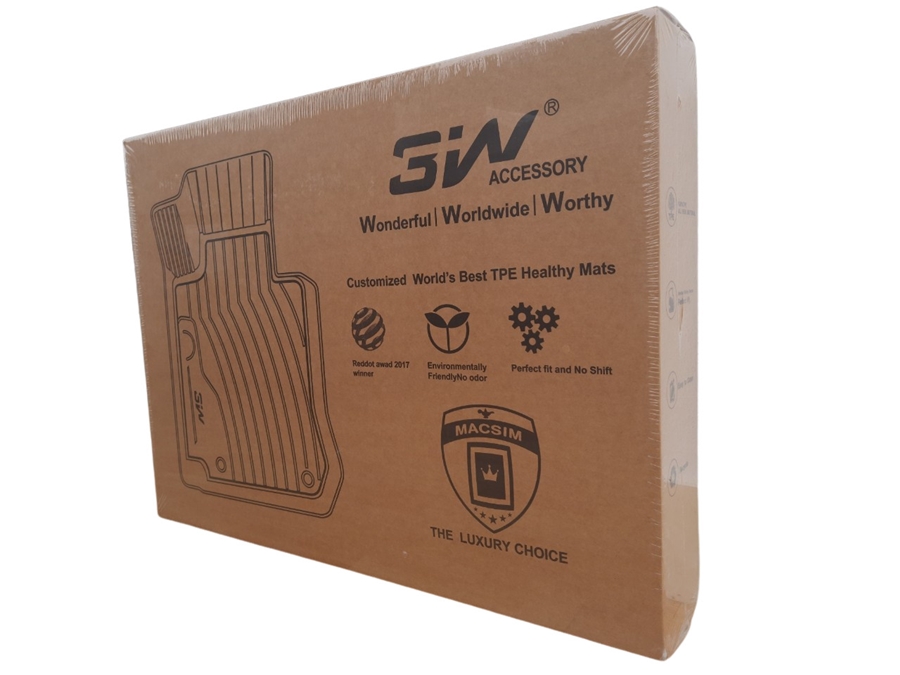 Thảm lót sàn xe ô tô  LEXUS GS 2011- đến nay Nhãn hiệu Macsim 3W chất liệu nhựa TPE đúc khuôn cao cấp - màu đen