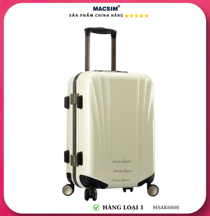 Vali cao cấp Macsim Aksen hàng loại 1 MSAK6608 cỡ 20inch 24inch cỡ 28 inch