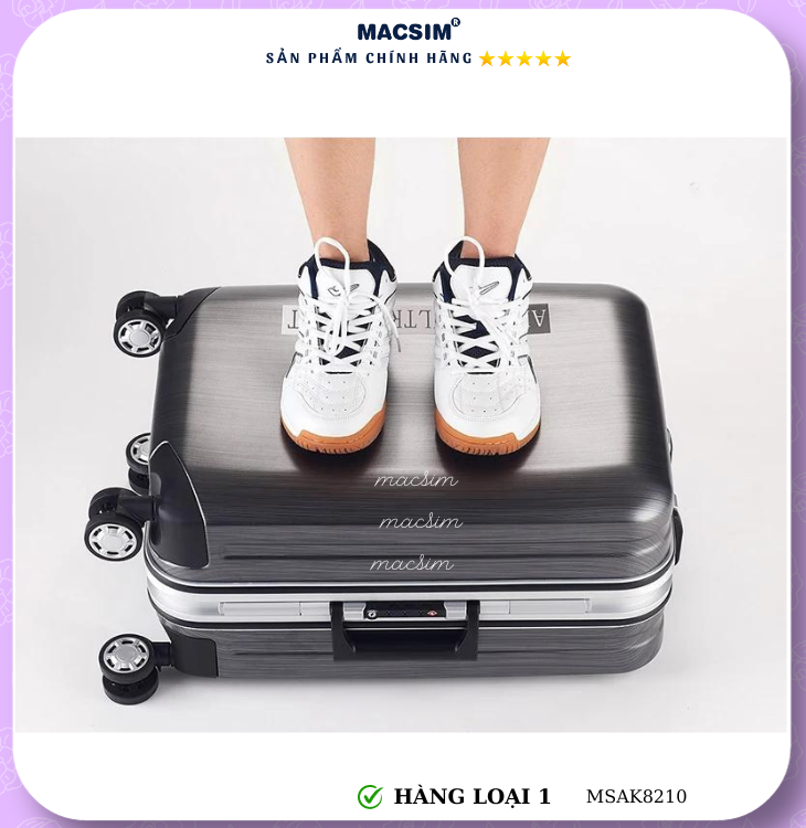 Vali cao cấp Macsim Aksen hàng loại 1 MSAK8210 cỡ 20inch