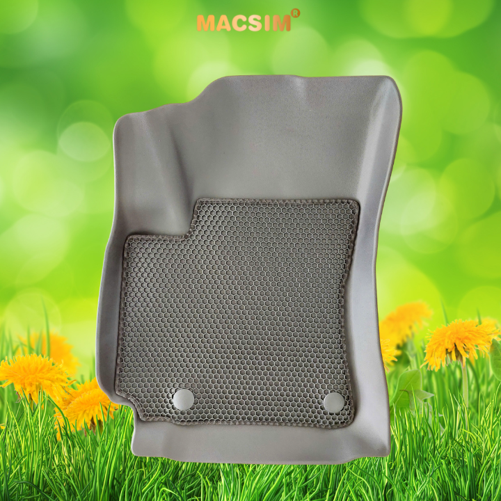 Thảm sd3 2 lớp dạng lưới lục giác Corolla Altis 2016 - 2021 màu đen bề mặt cao su siêu sạch nhãn hiệu Macsim