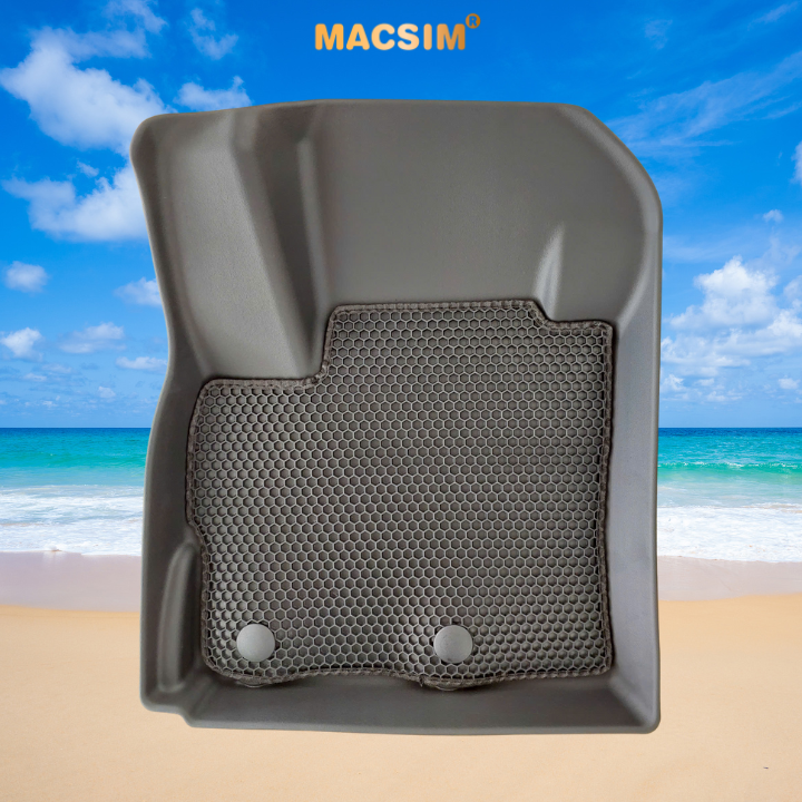 Thảm sd3 dạng lưới lục giác 2 lớp Mitsubishi Attrage (màu đen)  bề mặt cao su siêu sạch nhãn hiệu Macsim