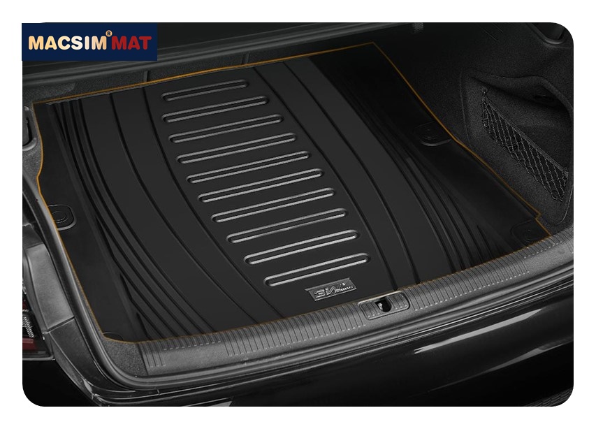 Thảm lót cốp xe ô tô Audi Q5 2018+ MACSIM 3W– TPE đúc khuôn cao cấp, Sử dụng lâu dài
