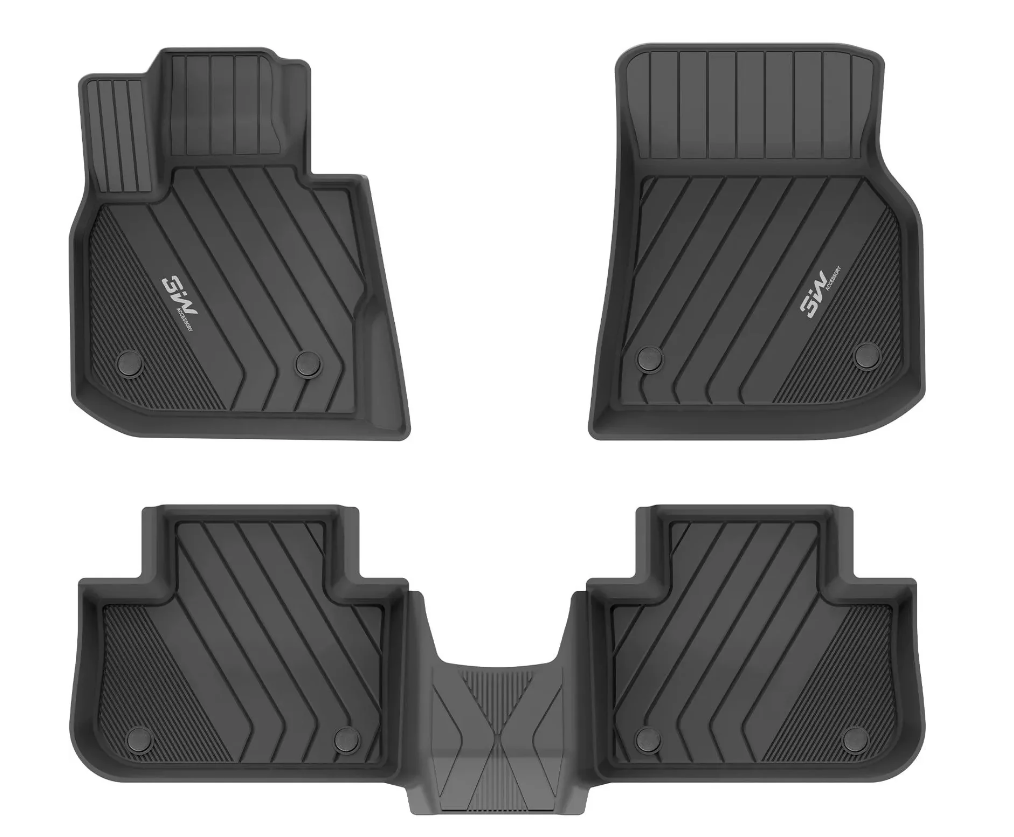 Thảm lót sàn xe ô tô  BMW NEW X3 2018- đến nay Nhãn hiệu Macsim 3W chất liệu nhựa TPE đúc khuôn cao cấp - màu đen