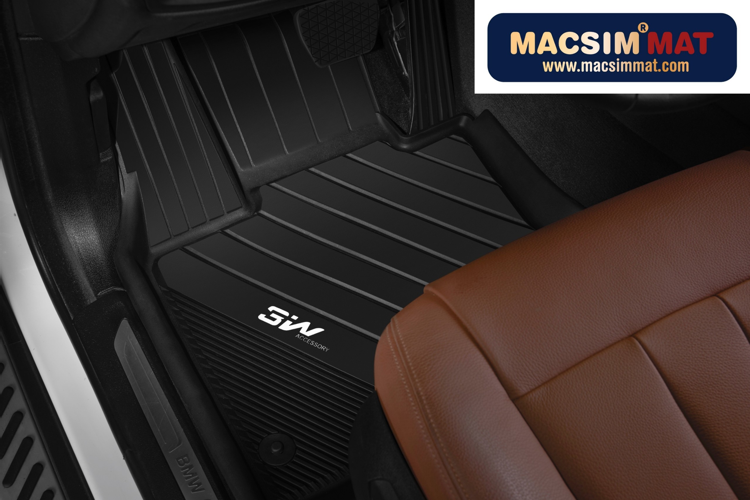 Thảm lót sàn xe ô tô  BMW 2 series 2018-/ BMW X2 2018+ nhãn hiệu Macsim 3W - chất liệu nhựa TPE đúc khuôn cao cấp - màu đen