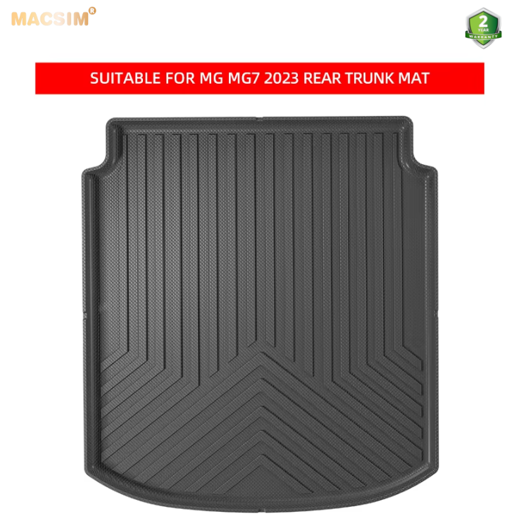 Thảm lót cốp xe ô tô tô sd4 MG7 2023 - Nhãn hiệu Macsim chất liệu nhựa TPE + silicon cao cấp màu đen