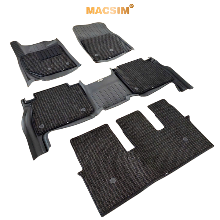 ( 3 hàng ghế) Thảm lót sàn 2 lớp  xe ô tô TOYOTA LAND CRUISER 2009- 2023/ Lexus Lx570 Nhãn hiệu Macsim 3W  chất liệu nhựa TPE đúc khuôn cao cấp - màu đen