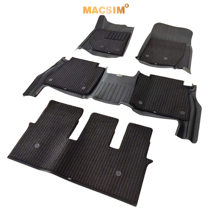( 3 hàng ghế) Thảm lót sàn 2 lớp  xe ô tô TOYOTA LAND CRUISER 2009- 2023/ Lexus Lx570 Nhãn hiệu Macsim 3W  chất liệu nhựa TPE đúc khuôn cao cấp - màu đen