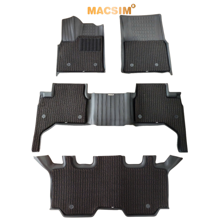 Thảm Lót Sàn Ô Tô Toyota Land Cruiser 2024 7 chỗ Macsim 3W 2 lớp – TPE đúc khuôn cao cấp, Dễ Vệ Sinh