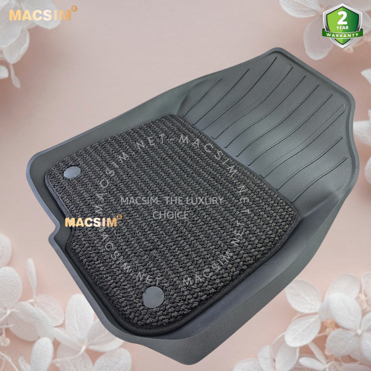Thảm lót sàn 2 lớp xe ô tô Honda CRV 2018+ Nhãn hiệu Macsim 3W chất liệu nhựa TPE đúc khuôn cao cấp - màu đen