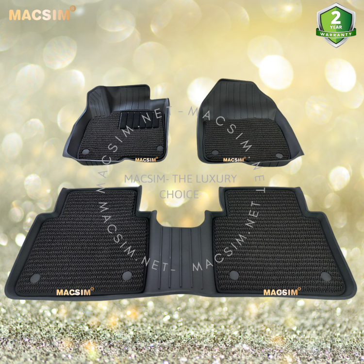 Thảm lót sàn 2 lớp xe ô tô Honda CRV 2018+ Nhãn hiệu Macsim 3W chất liệu nhựa TPE đúc khuôn cao cấp - màu đen