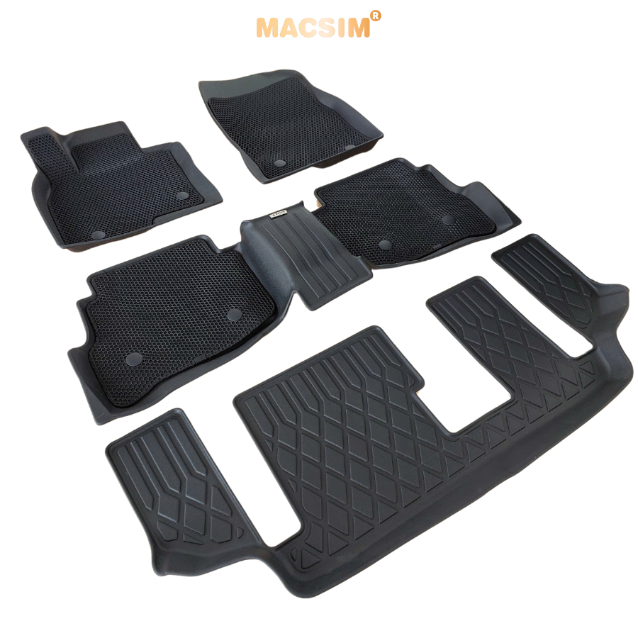 Thảm Lót Sàn Ô Tô Mazda CX8 Macsim – 2 Lớp cao su đen, Chuẩn Phom, Sử dụng lâu dài (Mã 01)