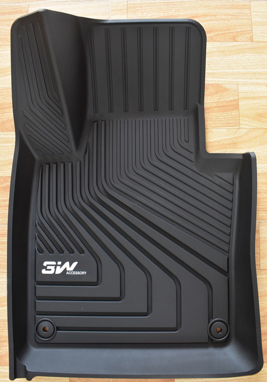 Thảm lót sàn xe ô tô  Volvo S90 LWB new Nhãn hiệu Macsim 3W chất liệu nhựa TPE đúc khuôn cao cấp - màu đen