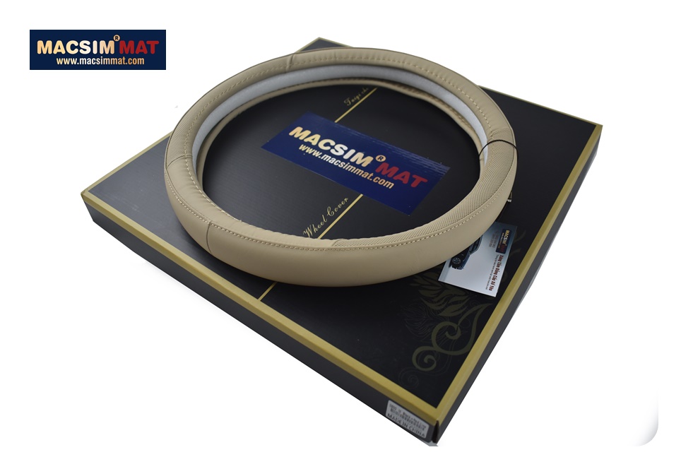 Bọc vô lăng cao cấp chất liệu da thật 100%, khâu tay thủ công size M phù hợp các loại xe nhãn hiệu Macsim mã 8912