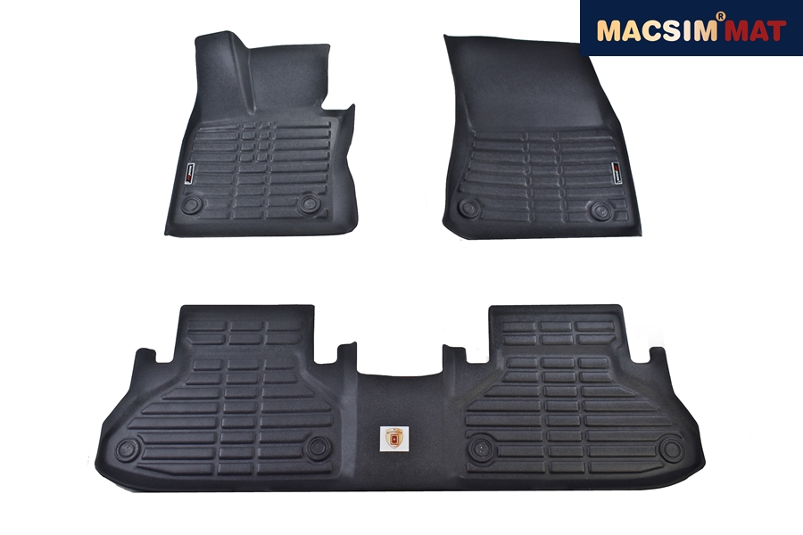 Thảm lót sàn xe ô tô  BMW X6 2015-2019 nhãn hiệu Macsim  chất liệu nhựa TPE đúc khuôn cao cấp - màu đen