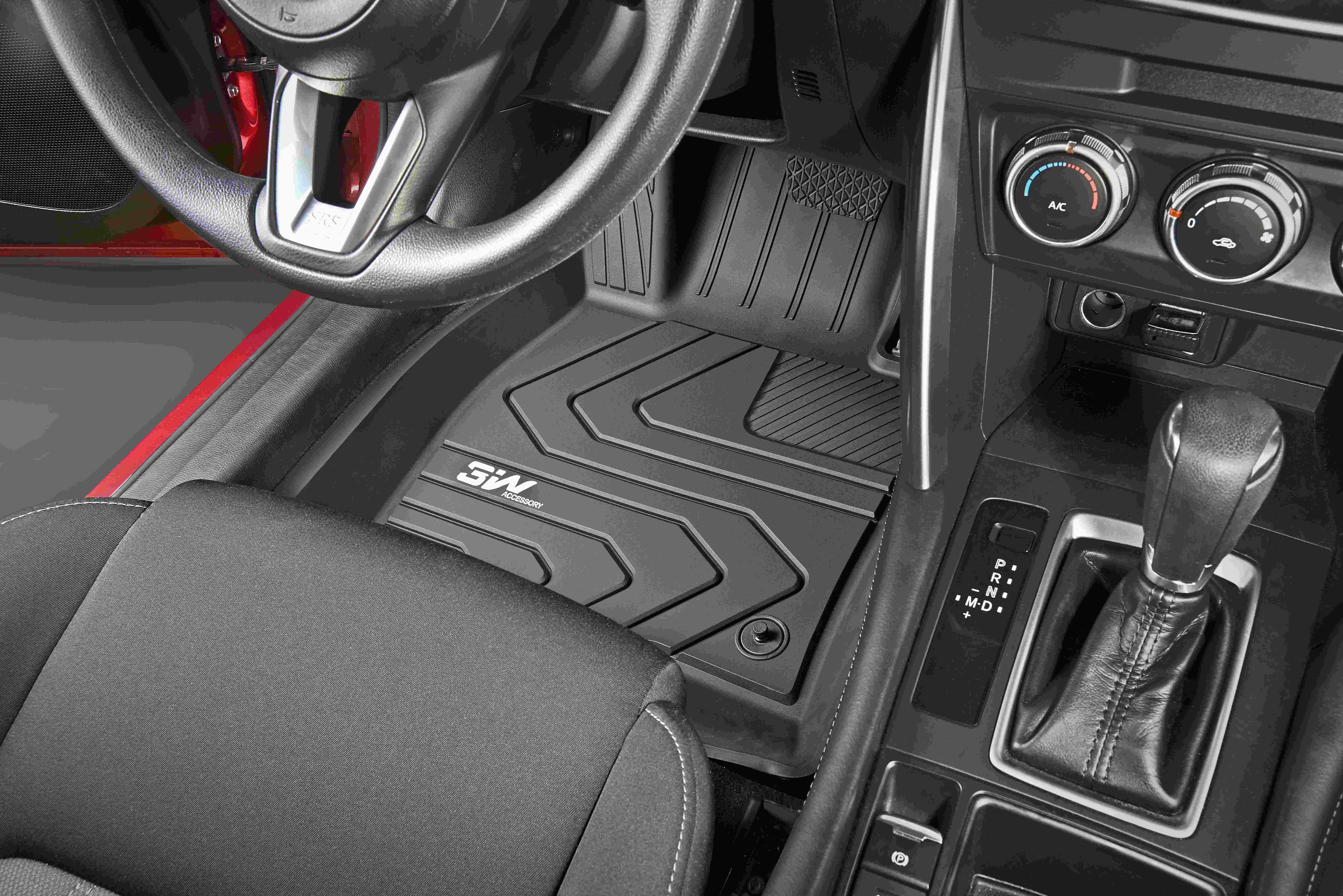 Thảm lót sàn xe ô tô MAZDA CX4 2017- nhãn hiệu Macsim 3W - chất liệu nhựa TPE đúc khuôn cao cấp - màu đen