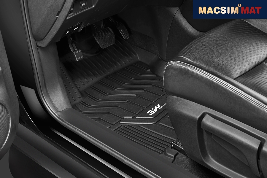 Thảm lót sàn xe ô tô  Renault Koleos 2014- Nhãn hiệu Macsim 3W chất liệu nhựa TPE đúc khuôn cao cấp - màu đen
