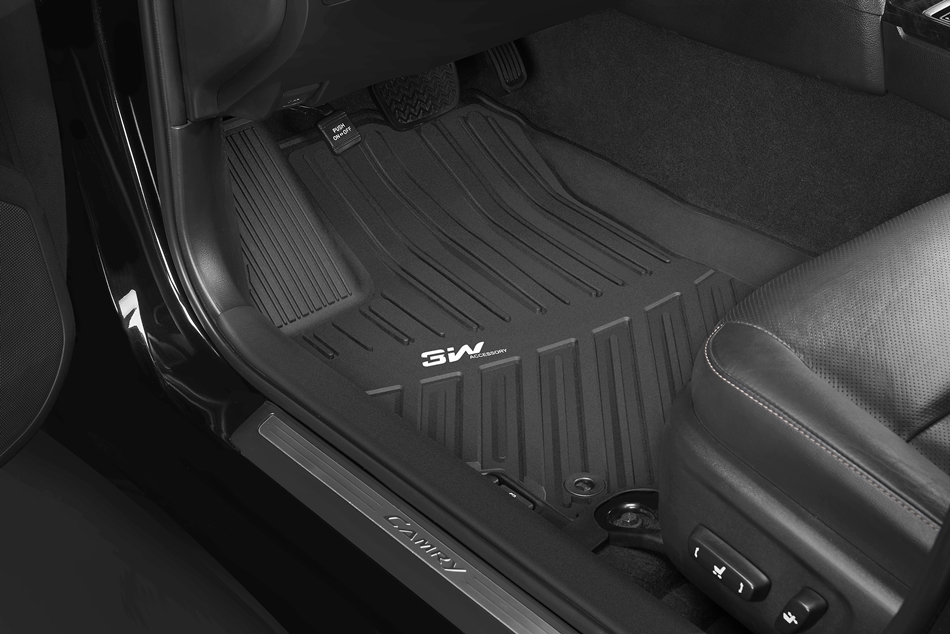 Thảm lót sàn xe ô tô  Toyota camry 2007 - 2018 Nhãn hiệu Macsim 3W chất liệu nhựa TPE đúc khuôn cao cấp - màu đen