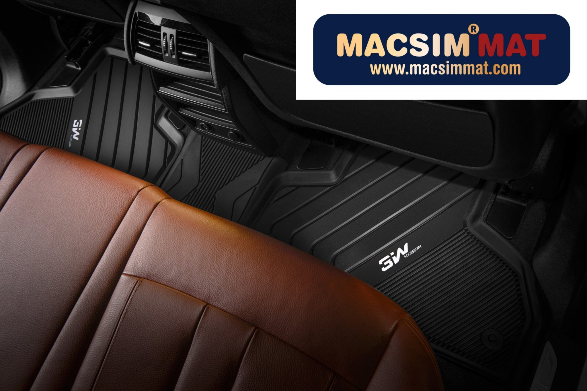 Thảm lót sàn xe ô tô  BMW 3 series 320i/328i 2012-2019 nhãn hiệu Macsim 3W - chất liệu nhựa TPE đúc khuôn cao cấp - màu đen