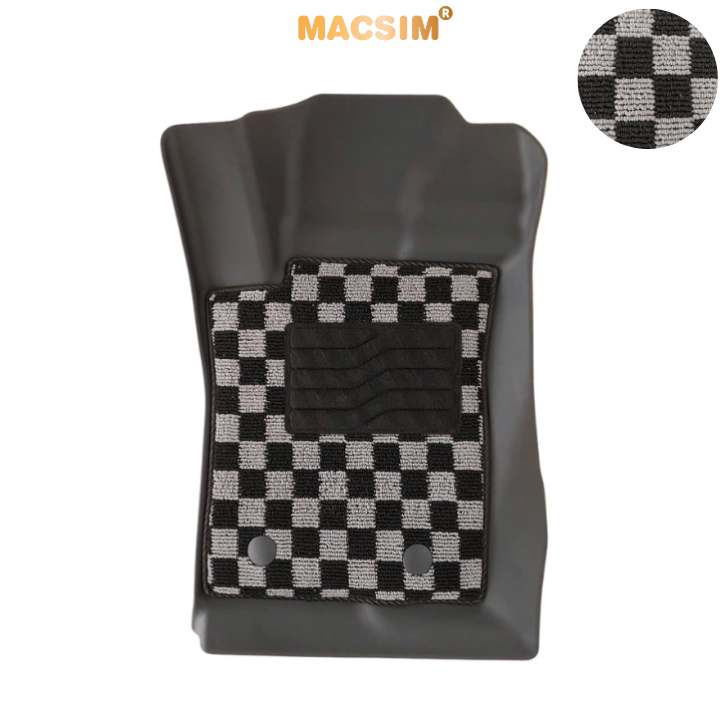 Thảm lót sàn ô tô Ford Everest 2023+ Macsim – Ca rô, chuẩn phom, Dễ Vệ Sinh (Mã 03)