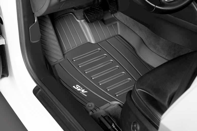 Thảm lót sàn xe ô tô  Audi A3 2021 Nhãn hiệu Macsim 3W chất liệu nhựa TPE đúc khuôn cao cấp - màu đen