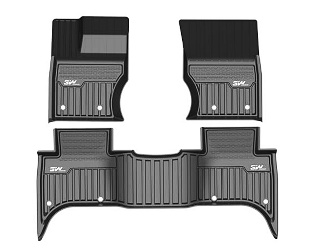 Thảm lót sàn xe ô tô  LANDROVER RANGER ROVER SPORT 2014- 2022 nhãn hiệu Macsim 3W - chất liệu nhựa TPE đúc khuôn cao cấp - màu đen