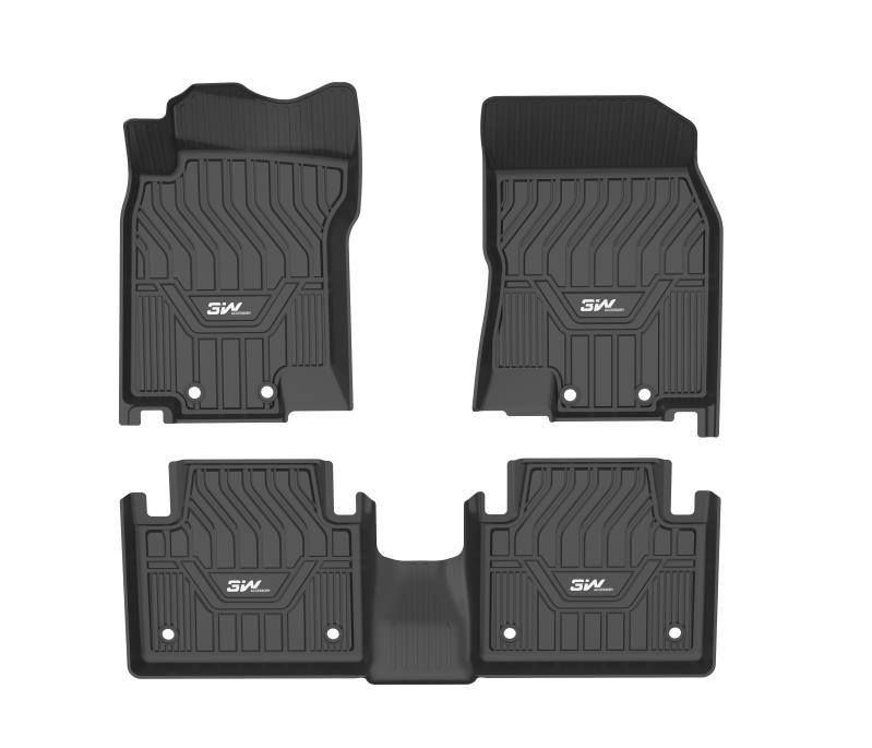 Thảm lót sàn xe ô tô  NISSAN X- trail 2013- đến nay Nhãn hiệu Macsim 3W chất liệu nhựa TPE đúc khuôn cao cấp - màu đen