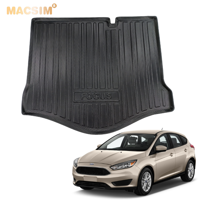 Thảm lót cốp xe ô tô  Ford Focus hatback qd 2005-2011 nhãn hiệu Macsim chất liệu TPV cao cấp màu đen