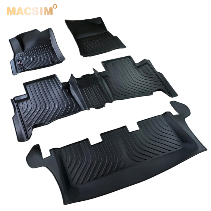 Thảm lót sàn xe ô tô Toyota Innova 2016-nay Nhãn hiệu Macsim chất liệu nhựa TPE cao cấp màu đen