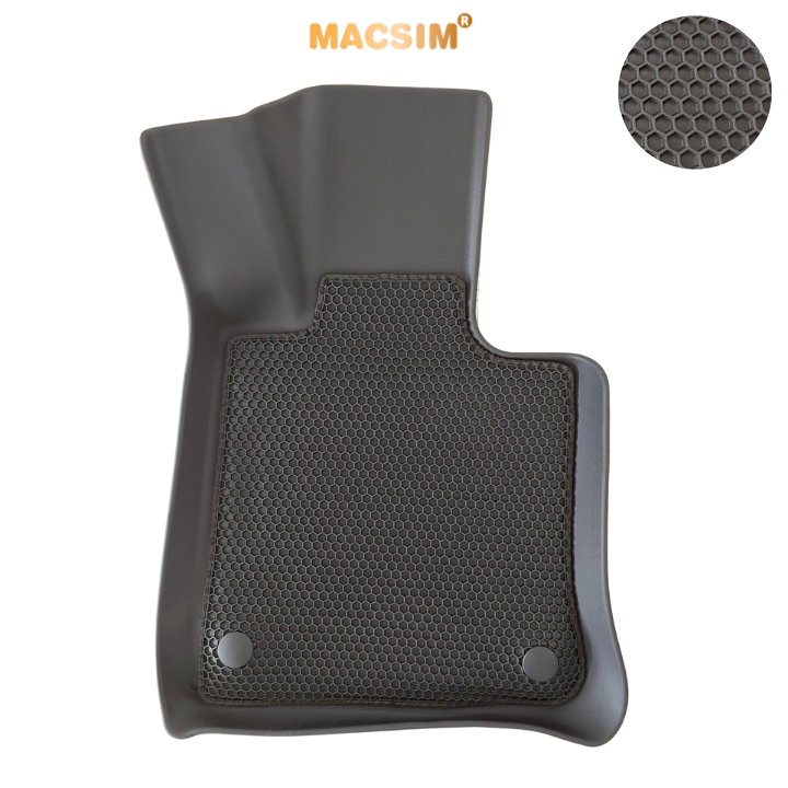 Thảm lót sàn ô tô Mercedes GLC 2023+  Macsim - cao su ghi, chuẩn phom, Sử dụng lâu dài(Mã 03)